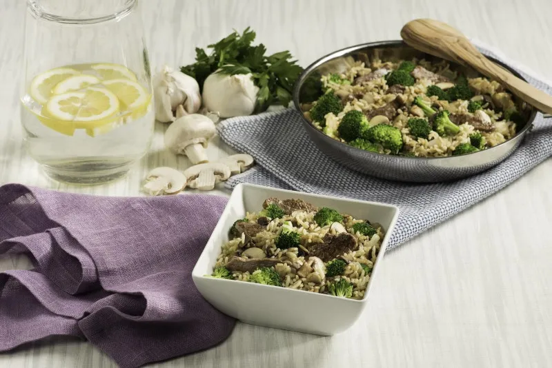 Rijst Met Broccoli En Zoute Vlees