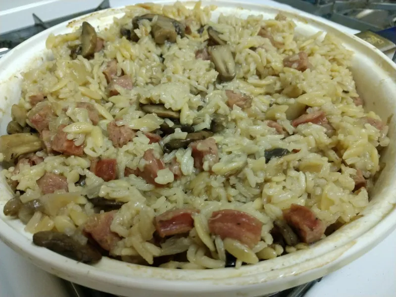 Champignon En Worst Pilaf Rijst