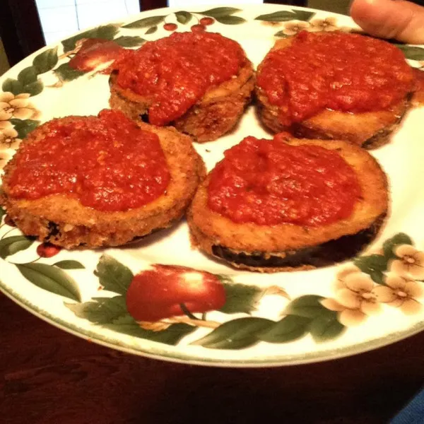 Gefrituurde Aubergine Met Parmezaan