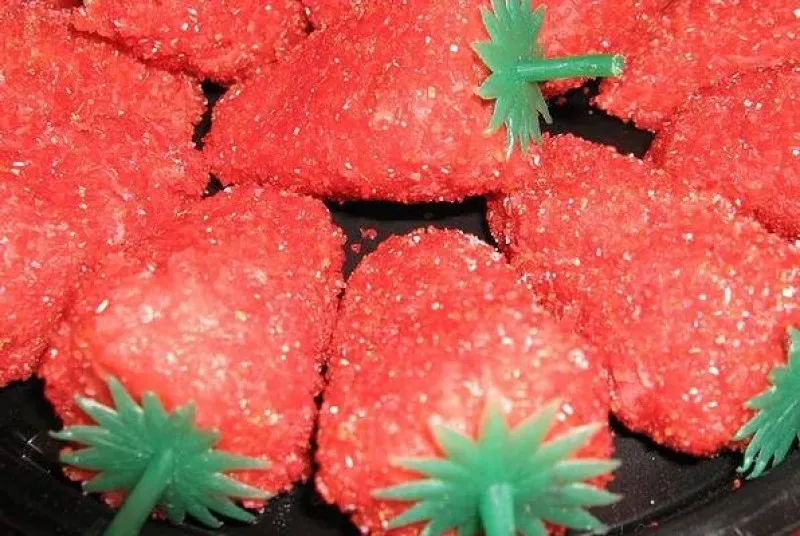 Aardbeienfruitballen