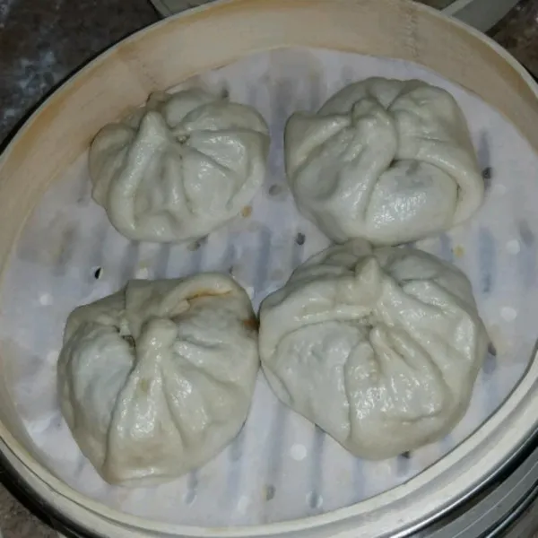 Gestoomde Chinese Broodjes Met Barbecue Varkensvlees Vulling