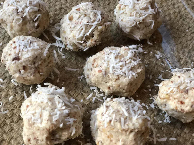 Veganistische Chocolade, Amandel en Kokosvetbommen