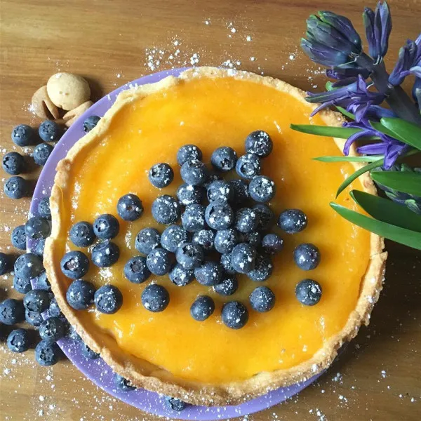 Persimmon Cheesecake met Bosbessen