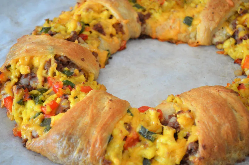 Corned Beef Hash Egg Crescent Ring