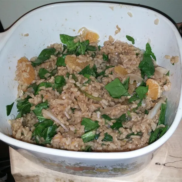Volkoren Rijstsalade Met Sinaasappelvinaigrette