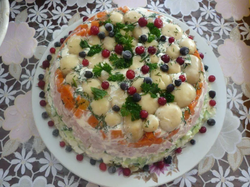 Gelaagde Russische Salade