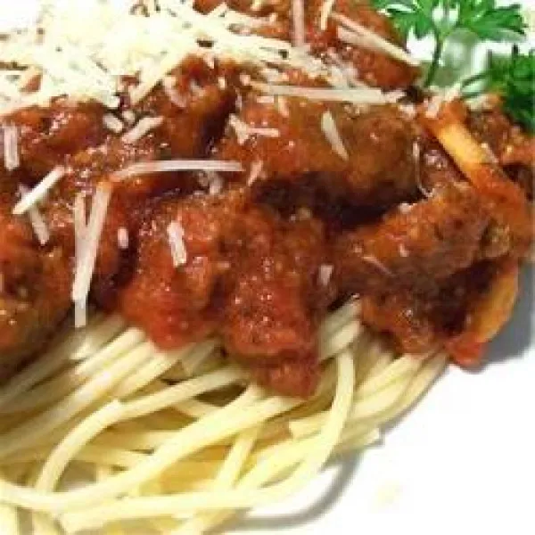 Spaghetti Met Tomatensaus En Worst