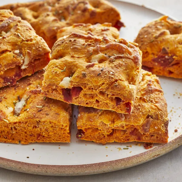 Focaccia Van Gedroogde Tomaten