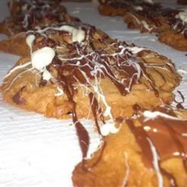 Drie Chocolade Stukjes Koekje