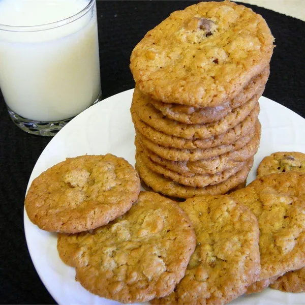 Havermoutkoekjes met chocoladeschilfers