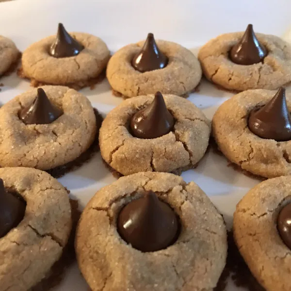 Koekjes Met Een Kus Van Aardnotencreme