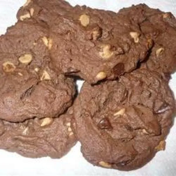 Dubbele Chocolade Chip Cookies En Dubbele Pinda