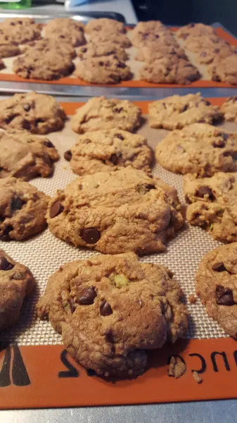 Donkere Chocolade Chip Cookies Met Pistachenoten Van Vincent