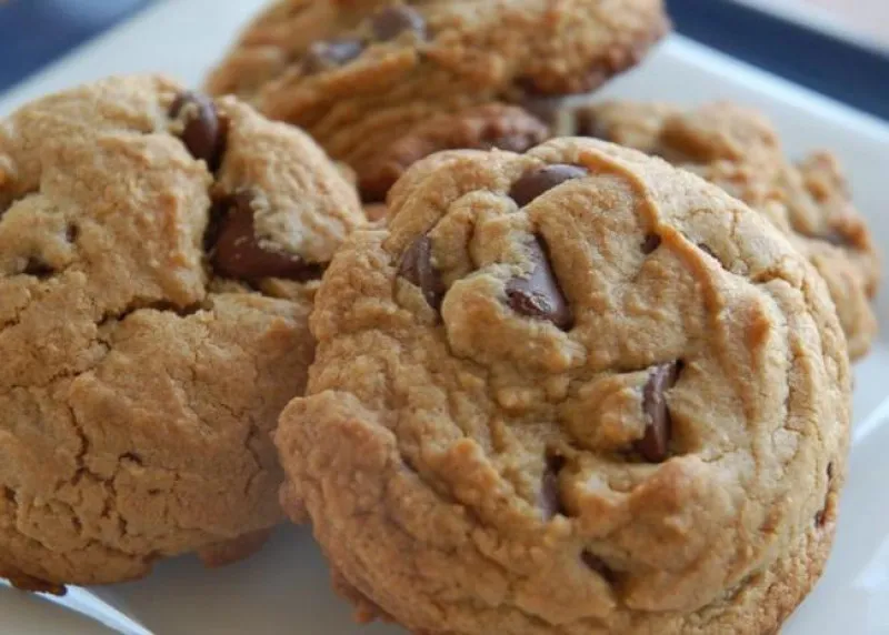 Kauwgom Chocolade Chip Cookies Met Pindakaas