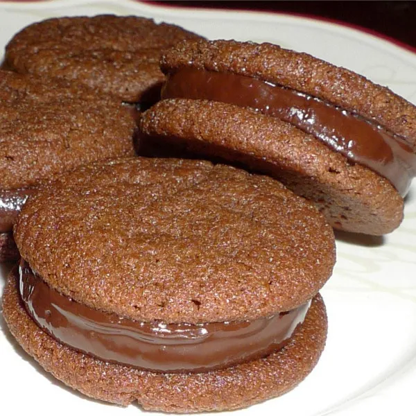 Chocolade-munt gevulde koekjes