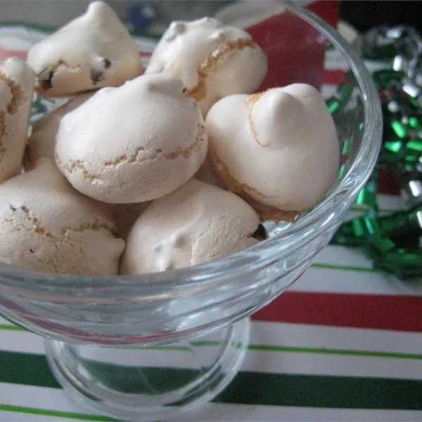 Meringue Druppels Met Chocolade Chips