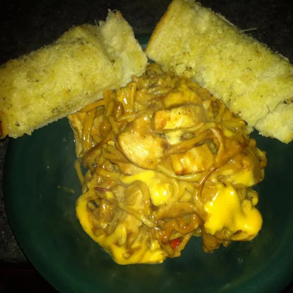 Gebacken Kip Spaghetti Met Kaas