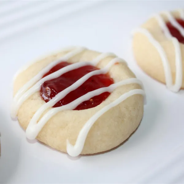 Frambozen- en Amandel Shortbread Vingerafdrukken