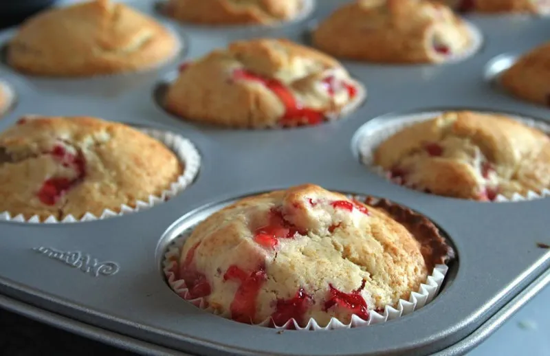 Aardbeienmuffin