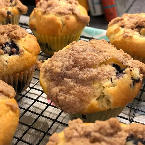 Blauwe Bessen Muffins Met Streusel