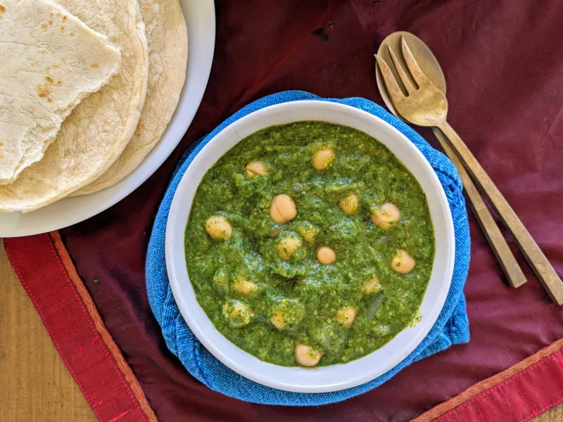 Noord-Indiase Saag Chole (kikkererwten en groenten)