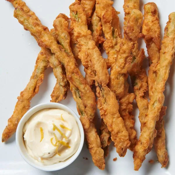 Gefrituurde aspergesticks