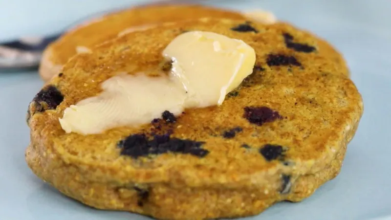Maïsmeel En Bosbessen Pannenkoeken