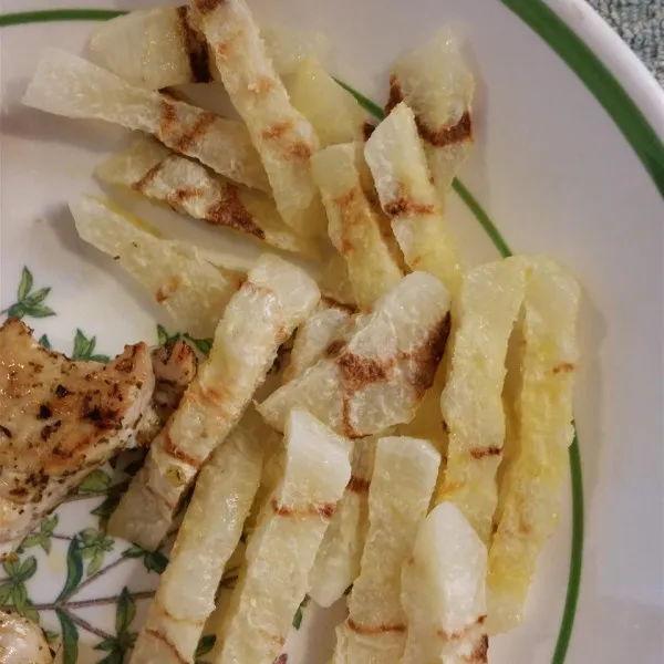 Gelaagde Jicama Frietjes