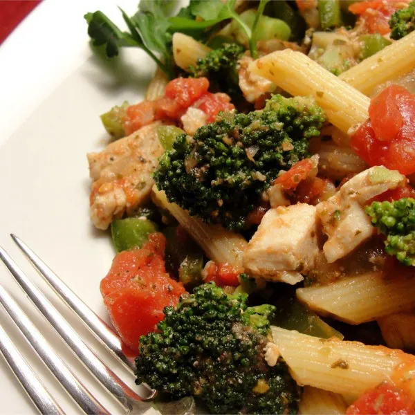 Pasta, Broccoli en Kip