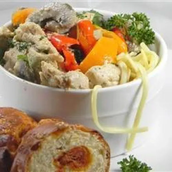 Pasta Met Champignons En Kip Met Limoen