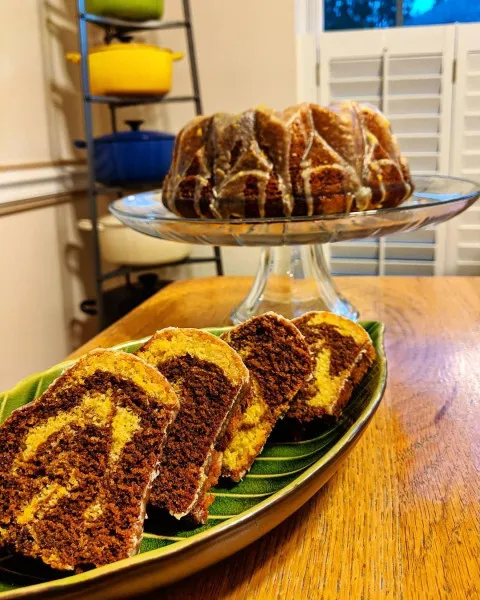 Marmer Cake Van Chocolade En Sinaasappel