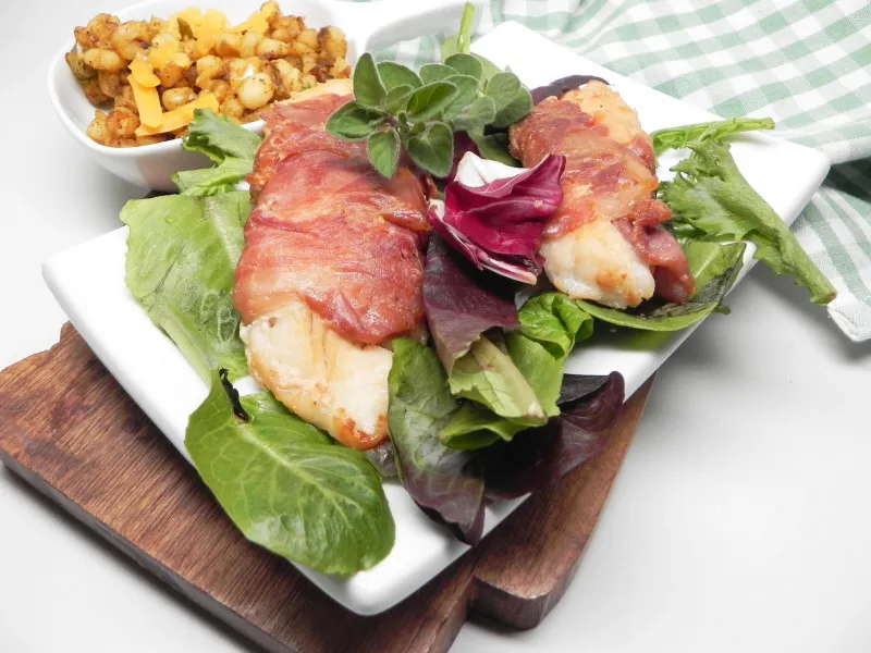 Witte Vis Gewikkeld in Prosciutto Gebakken Paleo