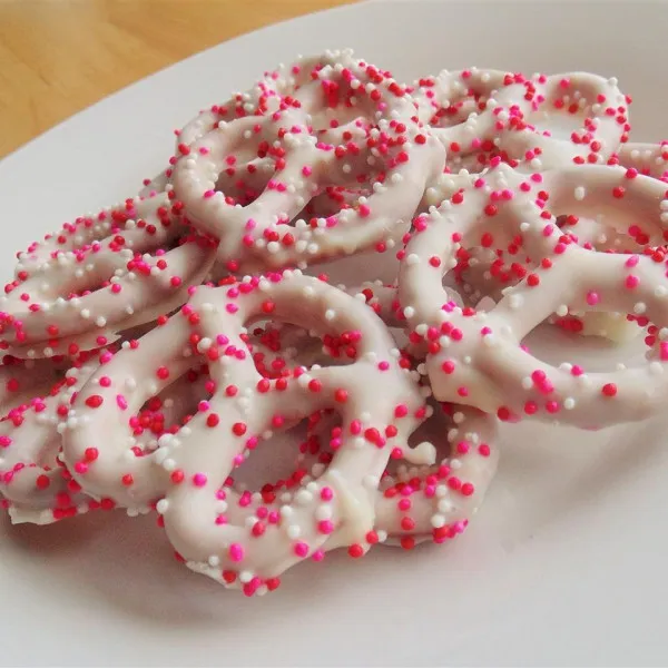 Witte Chocolade Bedekte Pretzels