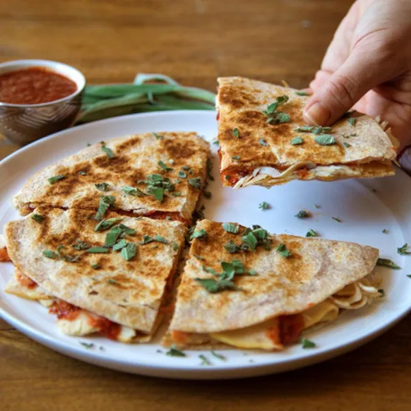 Organische Kalkoen Quesadilla Drie Kazen