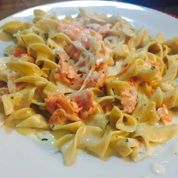 Gerookte Zalm Alfredo Saus