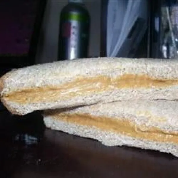 Pindakaas En Honing Sandwich