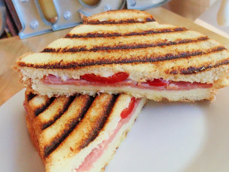 Gegrilde Panini Sandwich Zonder Panini Maker