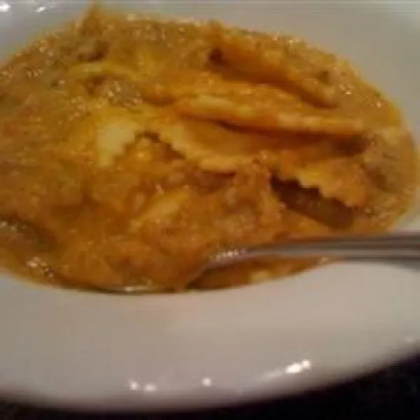 Pompoen Ravioli Soep