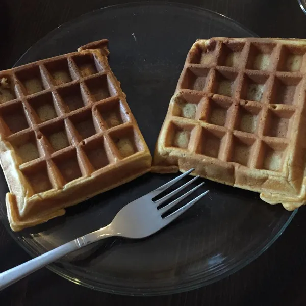 Zoete Aardappel en Noten Wafels